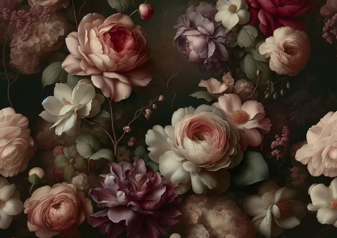 Mint Decoupage Paper - "Shadow Garden"