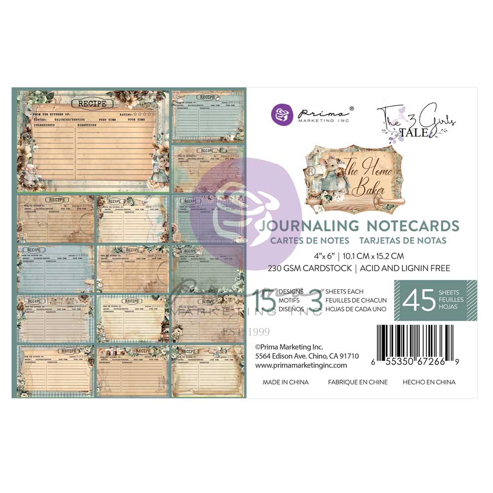 The Home Baker Collection 4x6 Journaling Cards