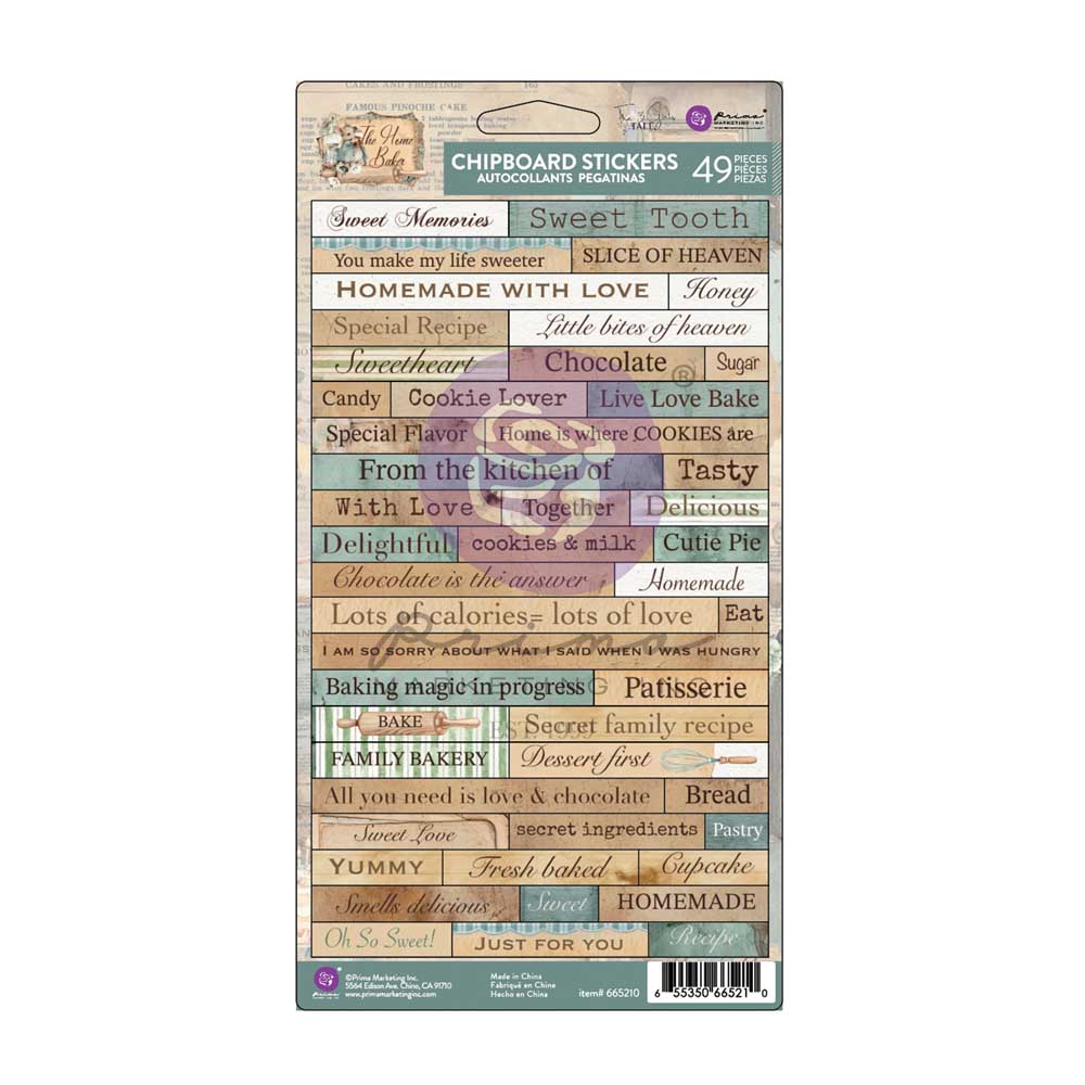 The Home Baker Collection Chipboard Stickers