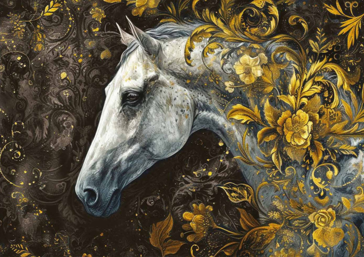 A1 Decoupage Fiber Paper - “Majestic Gallop”