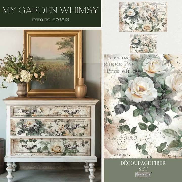 Double Delight Decoupage Fiber Paper Set - My Garden Whimsy