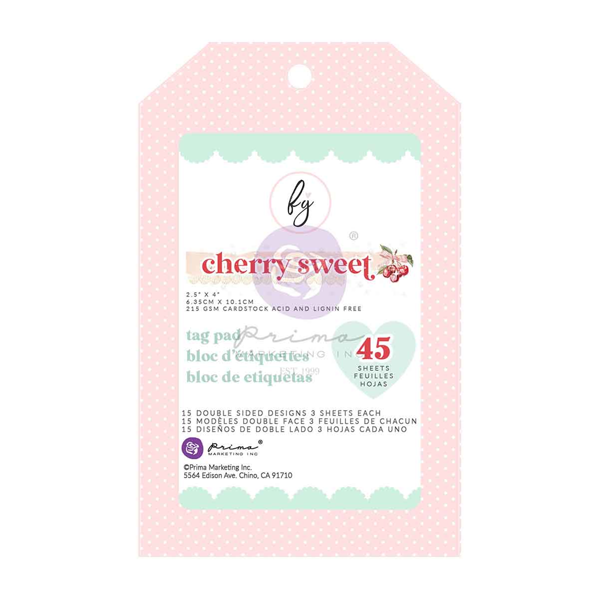 Cherry Sweet Collection Tag Pad