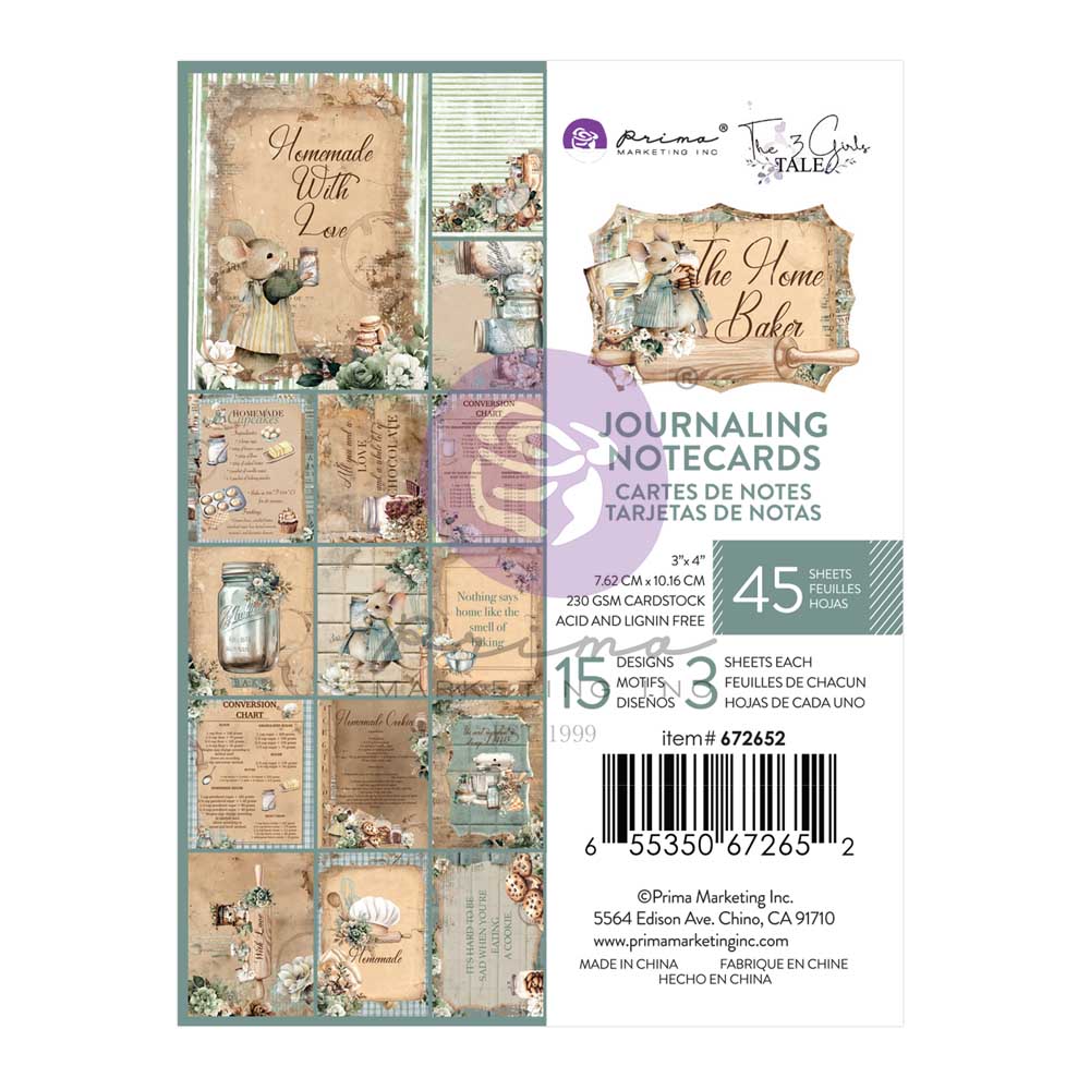The Home Baker Collection 3x4 Journaling Cards