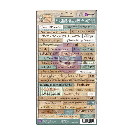 The Home Baker Collection Chipboard Stickers