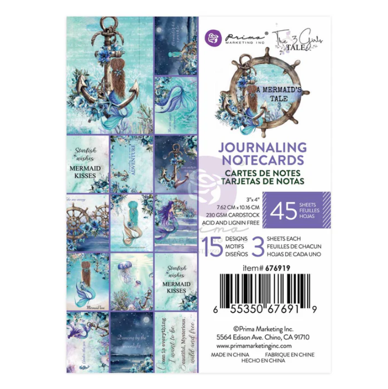 A Mermaid's Tale Collection 3x4 Journaling Cards